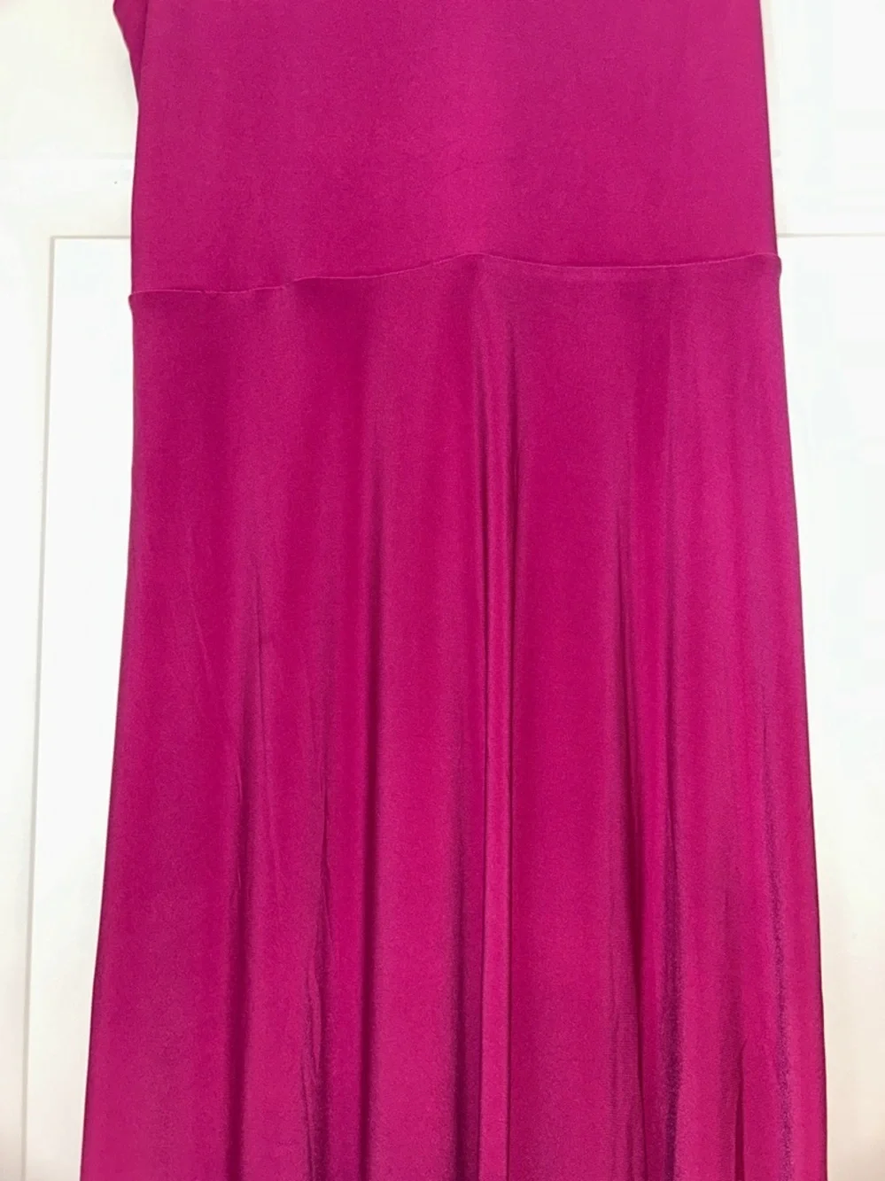 WHBM Sleeveless A-Line Midi Dress 10 Pink Wedding Office Travel Barbie Twist